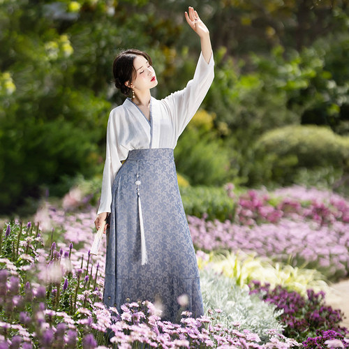 汉元素天丝衬衫女夏天轻国风套装