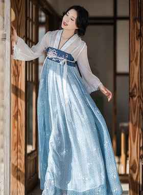 现货【与山记】复古开衫上衣女夏季新款蓝色渐变印花吊带襦裙套装