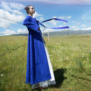 文艺长款 针织斗篷风衣春秋季 区 外套大衣百搭复古上衣女 199元