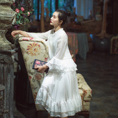 7折出清 棉麻记2025春夏新款 文艺开衫 款 汉服雪纺上衣半身裙