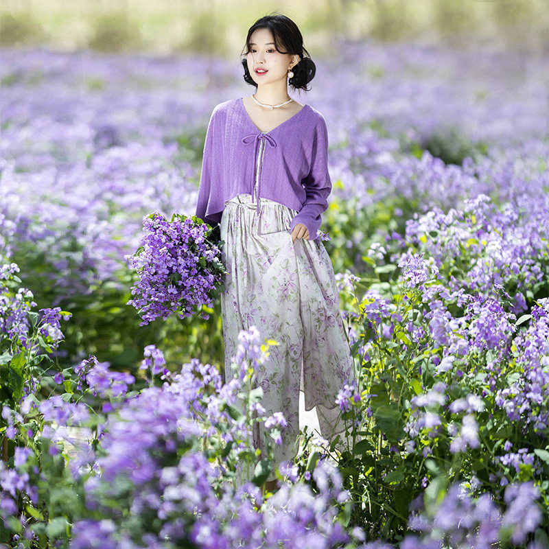 现货【紫梦星河】文艺紫色印花吊带裙外搭针织防晒开衫女夏季新款,女装/女士精品,连衣裙,淘宝优惠券,粉丝福利购,淘宝优惠卷