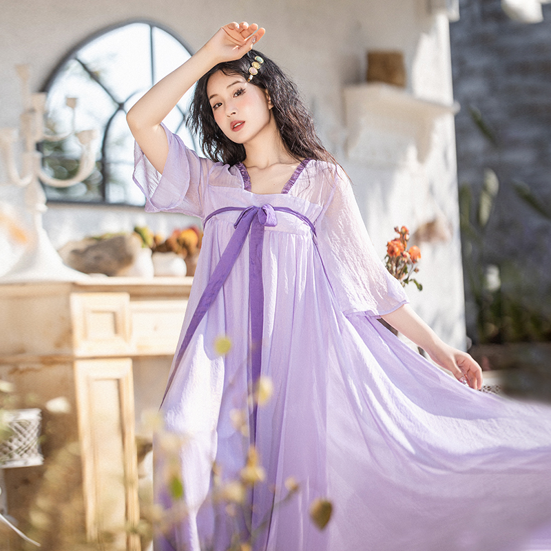 雪纺改良齐胸襦裙女2023夏季长裙