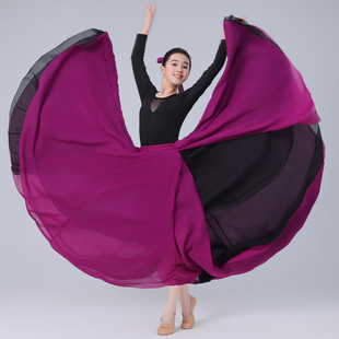 中国古典现代舞万疆演出服 舞蹈大摆裙女童灯火里 新款 小豆苗同款