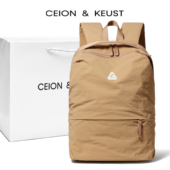 KEUST 法国CEION 小众学生男女双肩包极简风旅行电脑包通勤背包