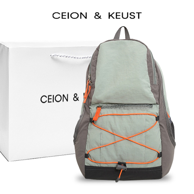 CEION & KEUST 户外双肩包撞色登山包男女书包轻便旅行包小背包潮