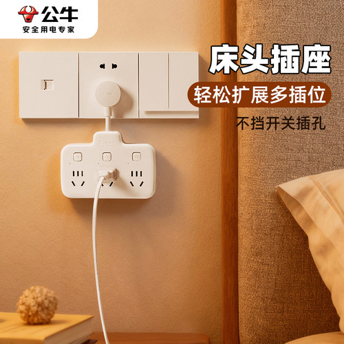 BULL/公牛短线多孔插头转换器