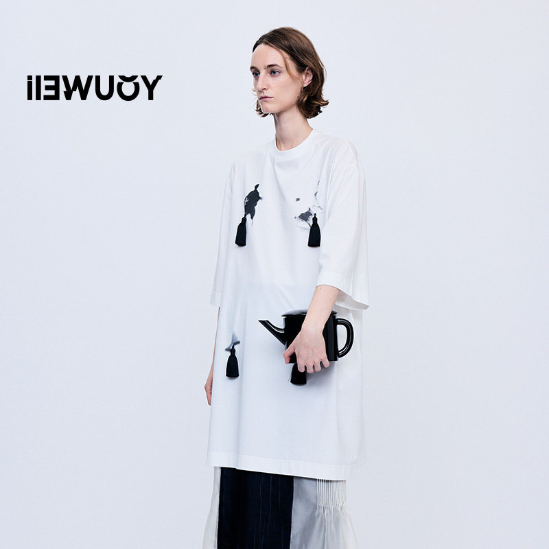 YOUWEI有尾2025秋季新品人影吊坠中袖连衣裙Y5725312