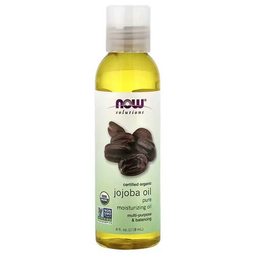 NOW Foods Solutions有机认可荷荷巴油4 盎司118毫升滋养毛发皮肤