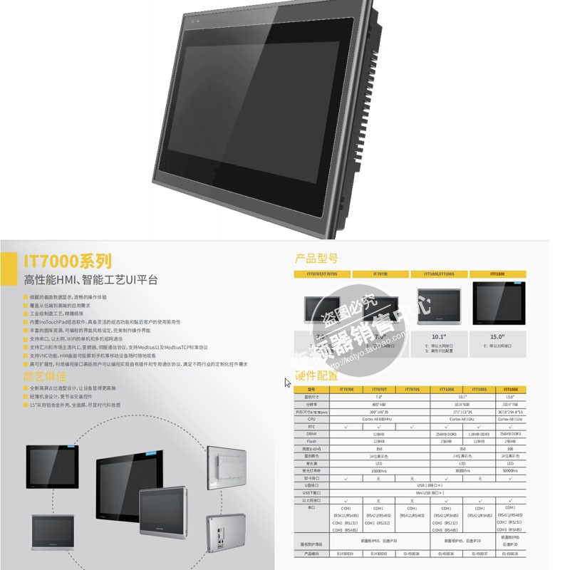 全新汇川IT7000系列触摸屏
