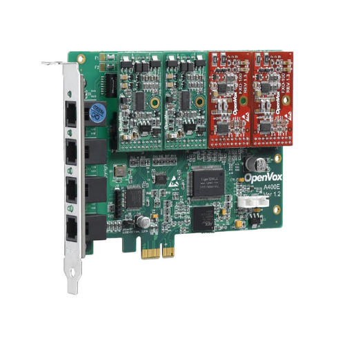 OpenVox A400E A400P 4口模拟语音卡Asterisk卡FreePBX tdm410电