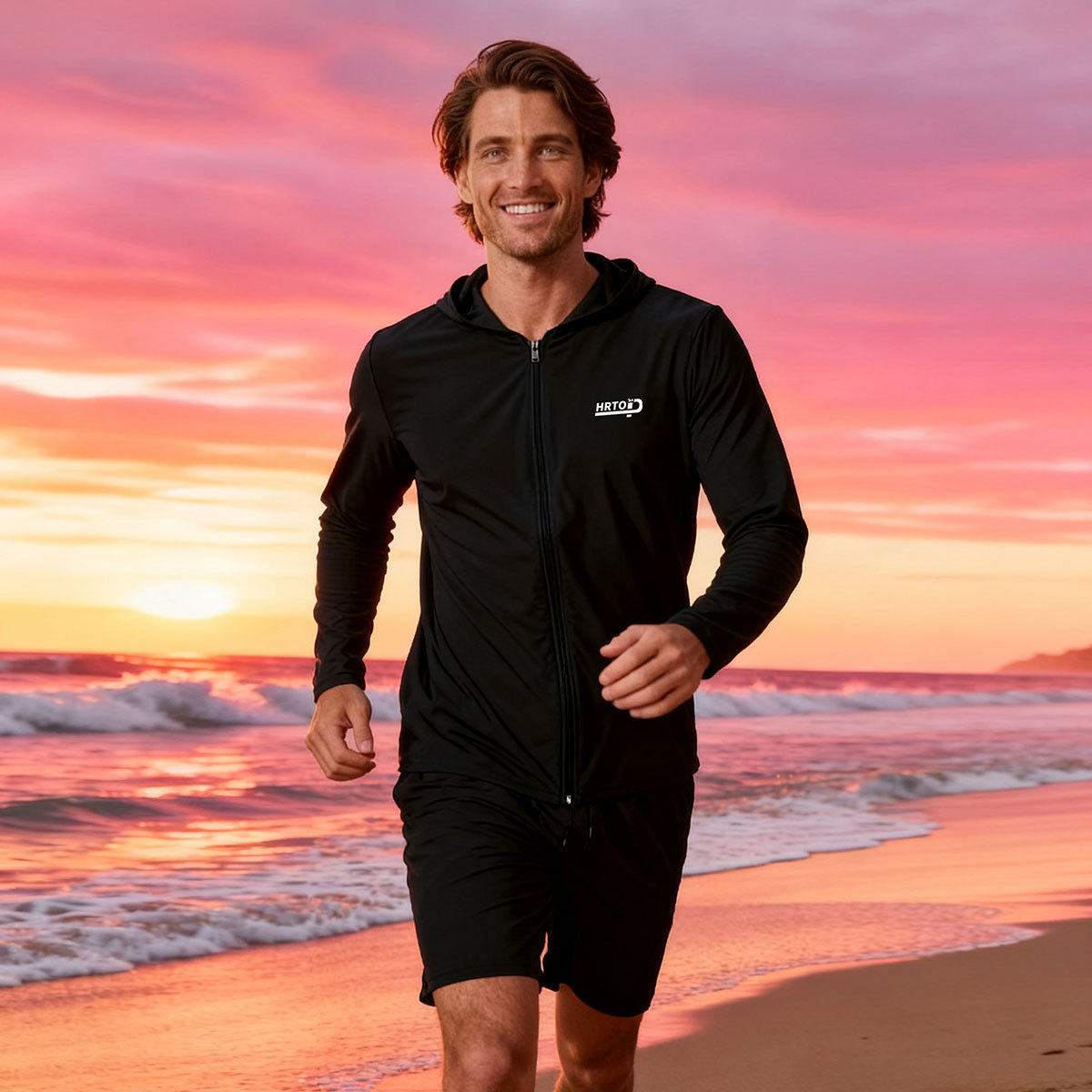 连帽潜水服男士大码防晒速干户外运动分体三件套装冲浪服游泳衣新