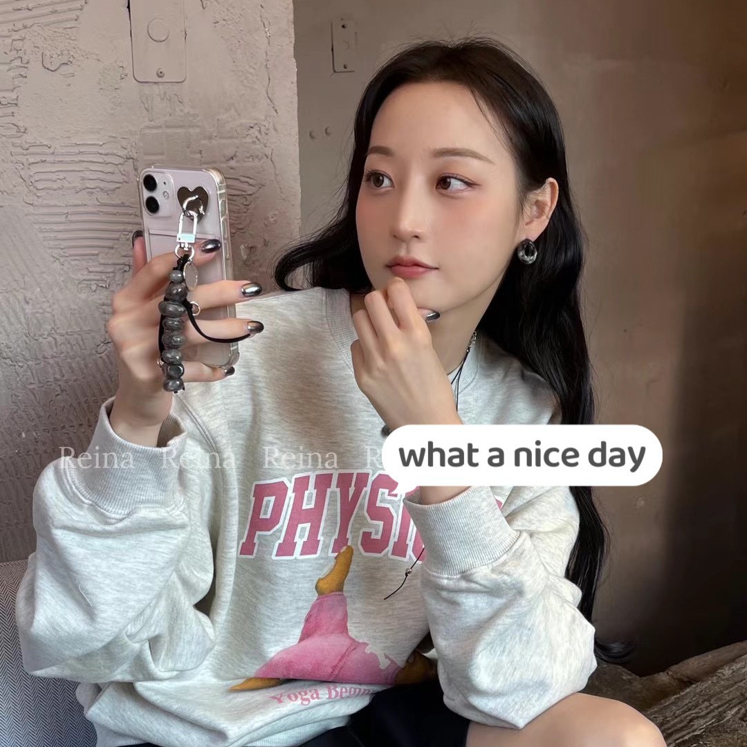韩国网红ins几何灰黑色石头串珠