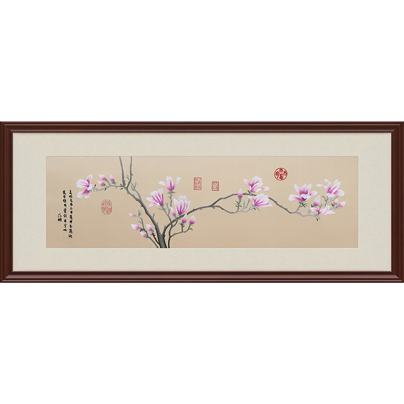 古艺苏绣文征明玉兰图乔迁礼品