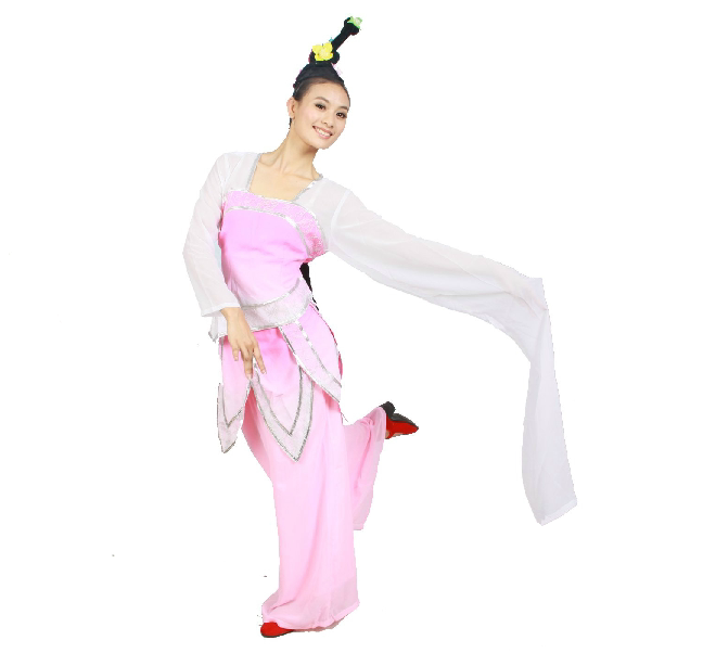 新款促销古典舞桃之夭夭 舞蹈演出 舞台表演服装 古风中国女汉服