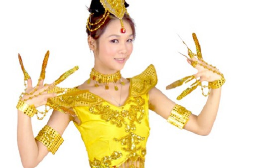 促销原装古典舞千手观音舞蹈演出 舞台表演服装指甲配饰首饰装饰