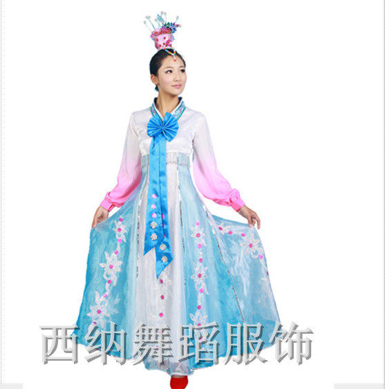 精品原版促销朝鲜族橘梗谣舞蹈演出 舞台表演民族服装韩国礼仪服