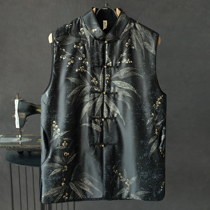 秋冬款男士改良中国风国唐装提花复古盘扣马甲新中式潮流背心坎肩,男装,常规马甲,淘宝优惠券,粉丝福利购,淘宝优惠卷