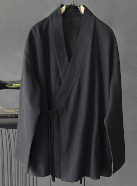 休闲男士新款斜襟春季复古汉服