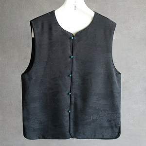 慕刻春夏新款男士休闲中式马甲青年文艺复古舒适百搭坎肩背心外套