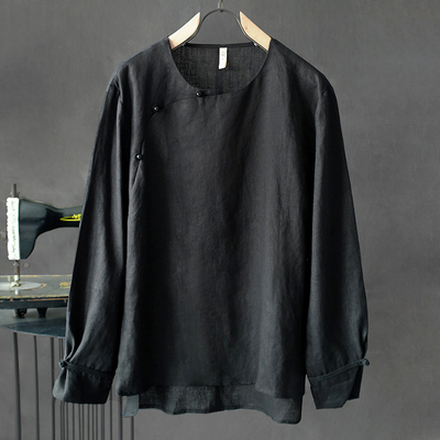 潮流男士青年斜襟春夏新款上衣