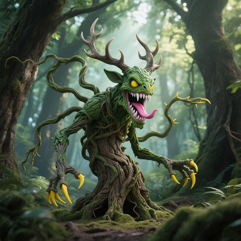 树妖模型仿真实心玩具摆件神兽神话动物怪兽新品六一礼物儿童玩具