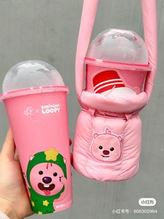 喜茶loopy显眼包女明星联名冰箱贴纸袋杯套杯子周边代购