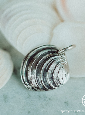 贝壳独立风原创手工纯银饰品吊坠