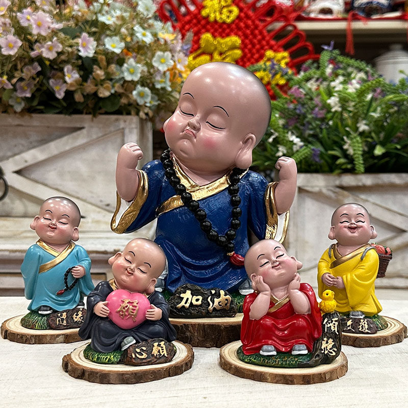 妙工坊中式禅意沙弥摆件解压治愈励志家居玄关书房办公桌装饰摆设,家居饰品,装饰摆件,淘宝优惠券,粉丝福利购,淘宝优惠卷