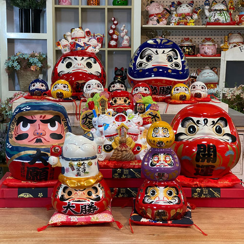 日本达摩摆件寿司店餐厅家居装饰