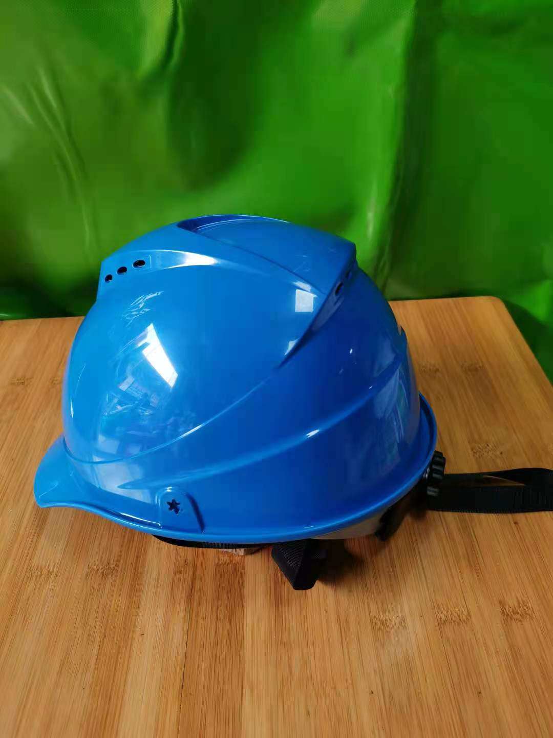 蓝色上海海棠头盔进口ABS工程塑料电力工程工地安全帽免费印字7H