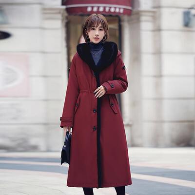 水貂延边可拆卸獭兔毛内胆派克服