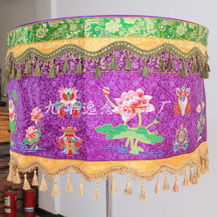 精品寺庙佛堂伞佛顶伞华盖刺绣万民伞提花布莲花宝盖高档幢幡定制