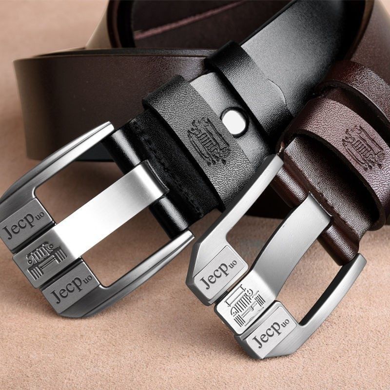 【送打孔器】男士皮带纯皮针扣男牛仔简约复古休闲百搭真皮裤腰带