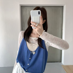 配背心 ULOUR 韩系叠穿针织衫 26年早春泡菜国同款 55570 U粒