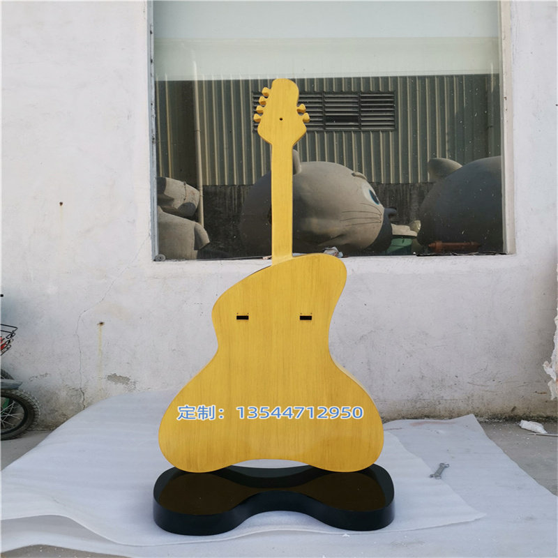 玻璃钢小提琴造型雕塑酒店企业装饰道具仿真乐器模型钢琴摆件定制