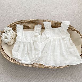连衣裙女宝宝夏装 洋气公主裙背心薄款 婴儿衣服哈衣女童夏季 姐妹装
