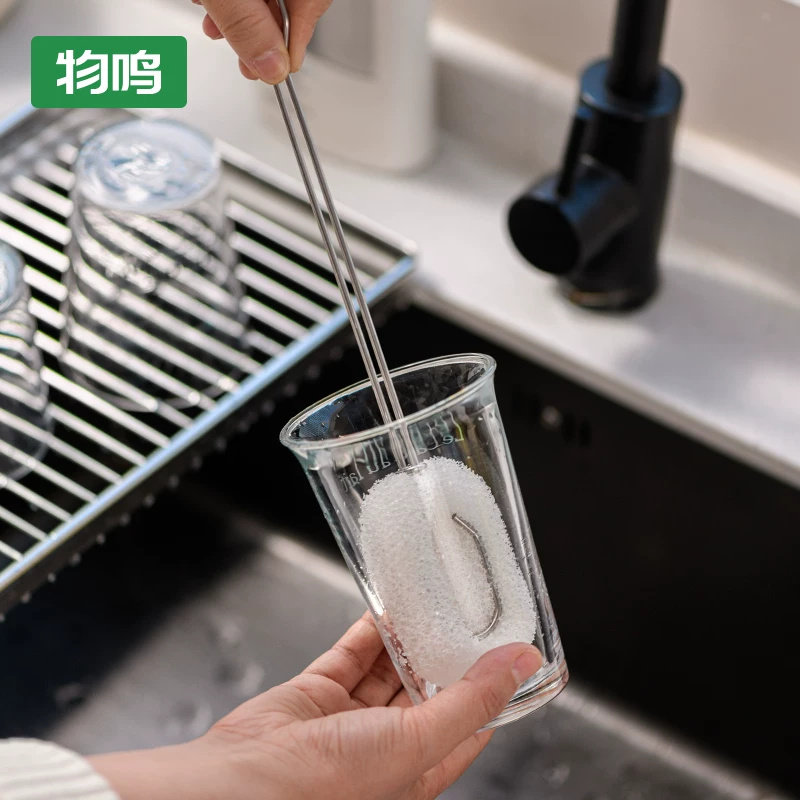 长柄海绵杯刷奶瓶刷保温杯洗杯子小刷子手柄加长款可替换锅刷