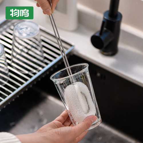 长柄海绵杯刷奶瓶刷保温杯洗杯子小刷子手柄加长款可替换锅刷