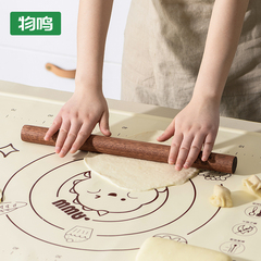 物鸣天然乌檀木擀面杖家用实木无漆无味光滑不粘饺子皮饼皮赶面棍
