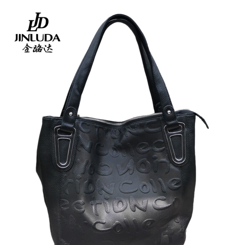 金路达女包牛皮单肩包