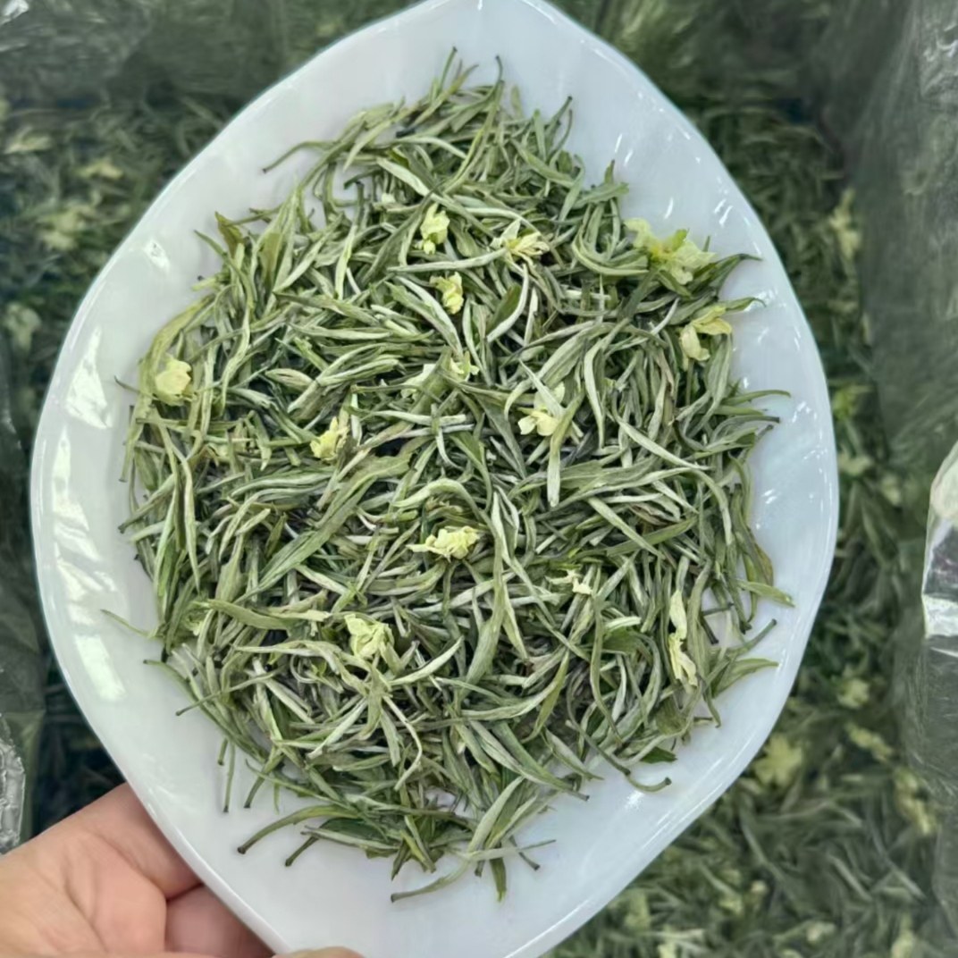 2025年新川派茉莉花茶银针大白毫直飘茉莉飘雪花茶浓香型125克