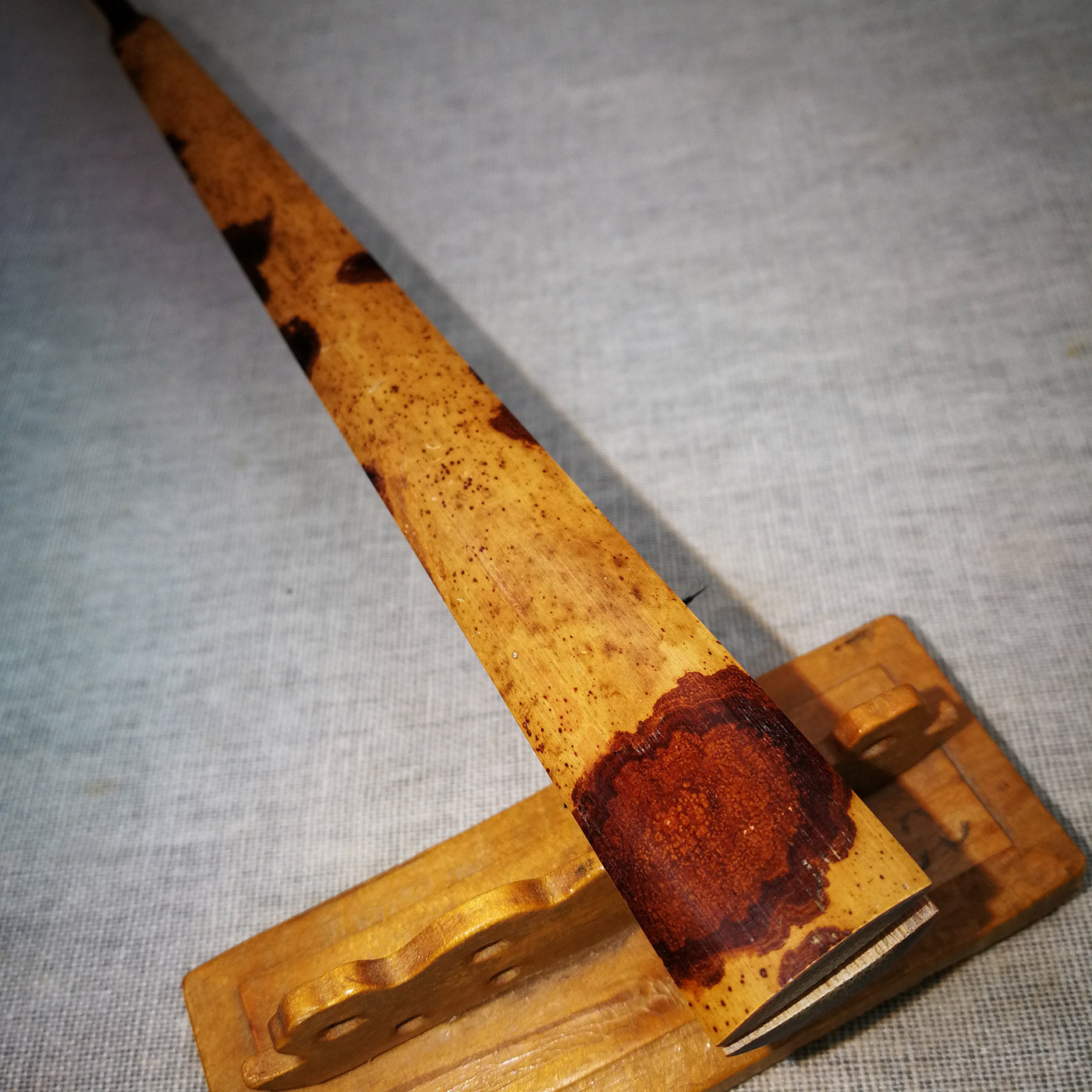 一图一物紫花红湘妃竹折扇葫芦头9.5寸排口2.0手工苏工宣纸陈敏制