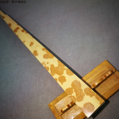 红湘妃折扇和尚头9.5寸苏工