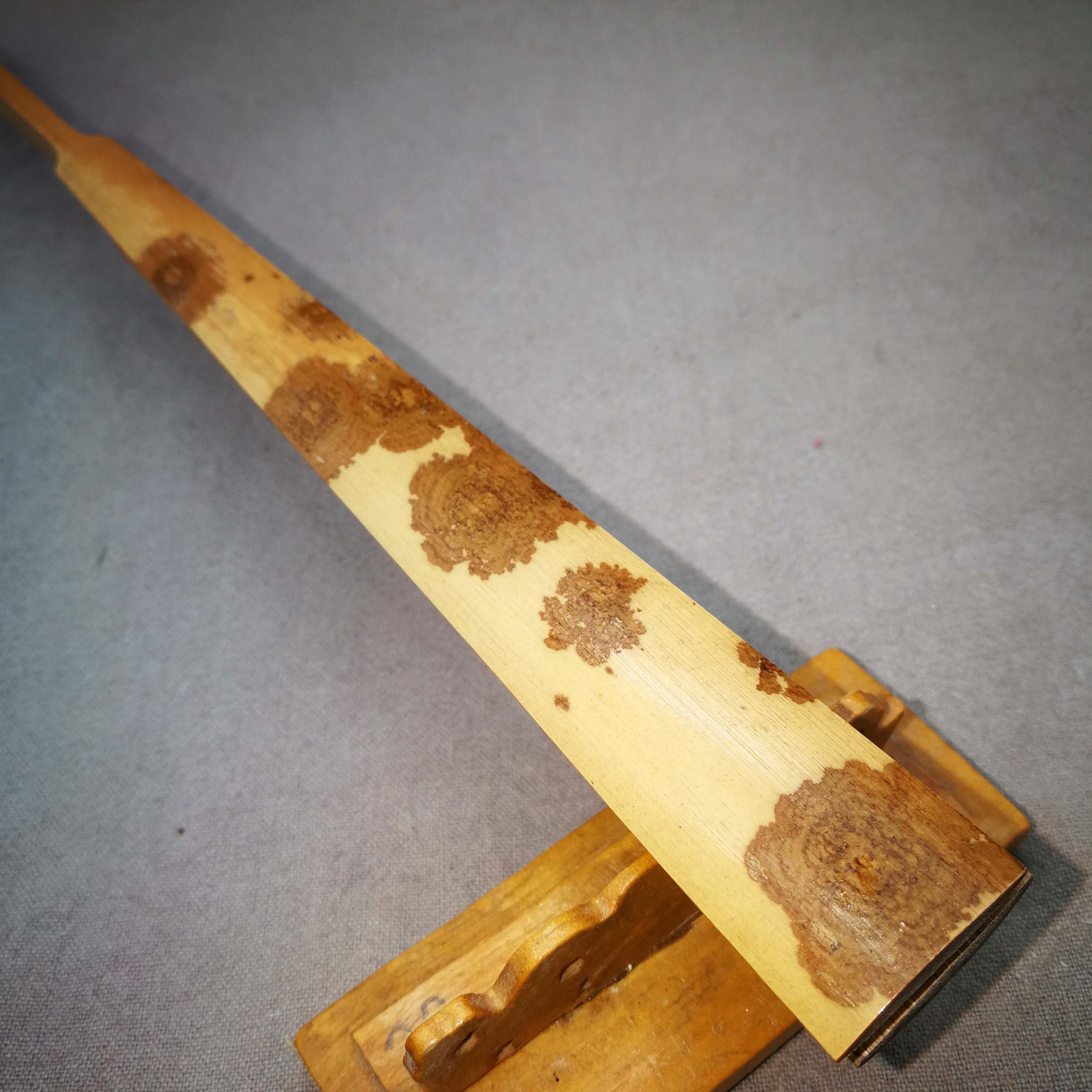 麻栗坡红湘妃竹折扇老云妃水滴头10寸文玩题字礼品收藏 储德元制