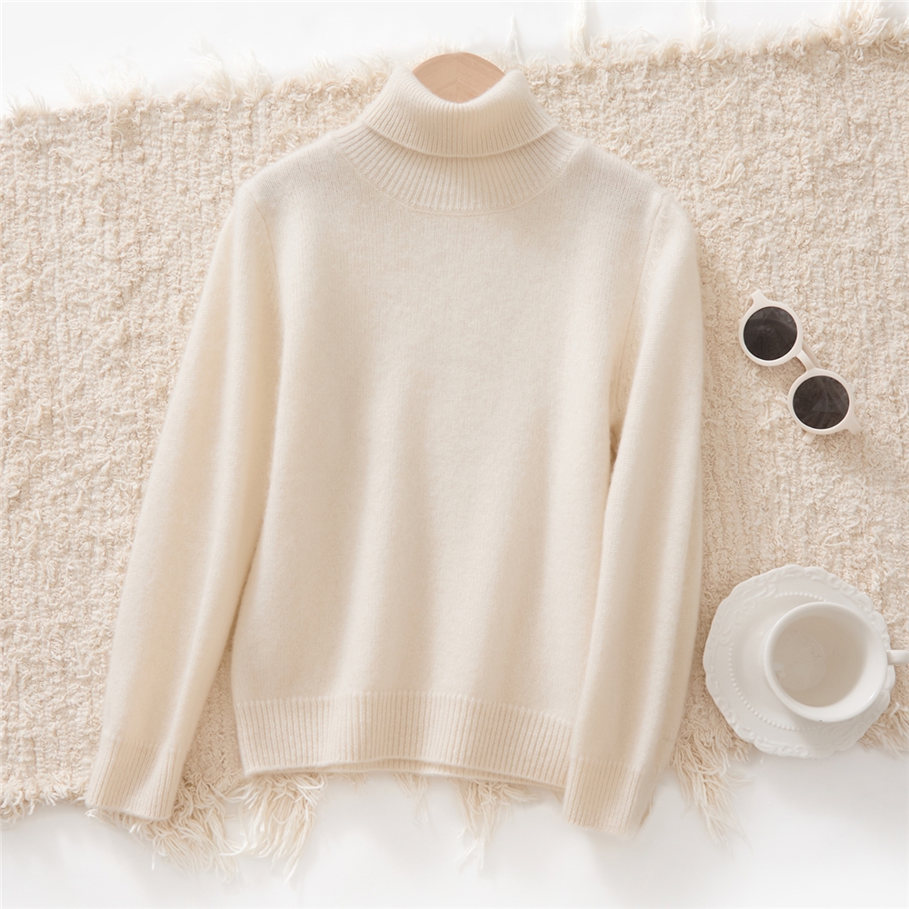 7针加厚儿童山羊绒衫高翻领男童大童打底羊毛衫女童纯色羊绒毛衣