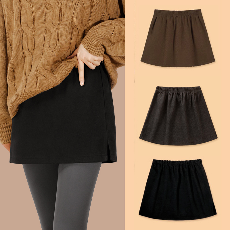 高级屁帘女叠穿卫衣神器下摆大码鲨鱼裤打底遮臀遮屁股秋冬半身裙