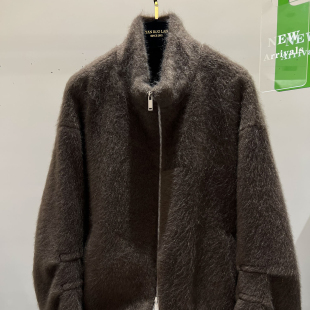 高端立领仿水貂毛保暖夹克棉衣外套女冬季时髦休闲宽松洋气棉服潮