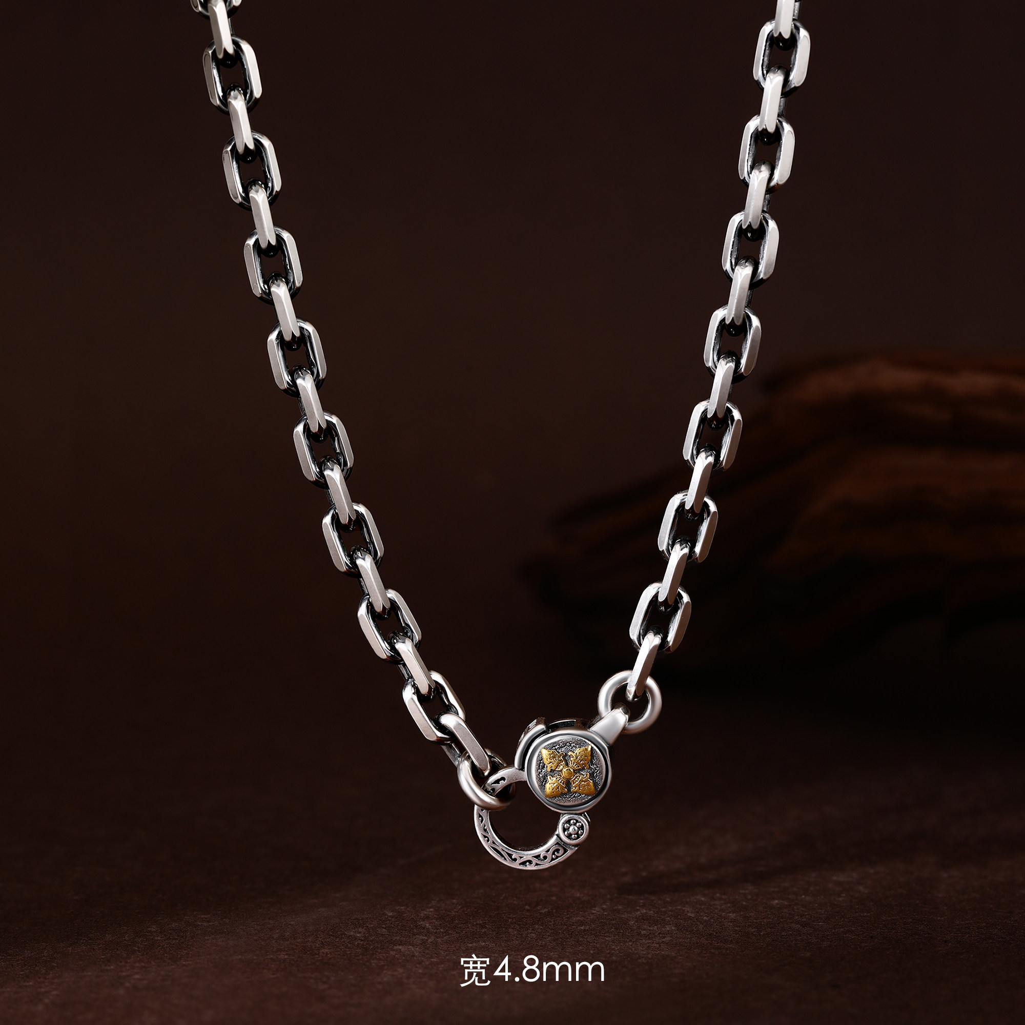 不拘925纯银太角链金刚杵潮男项链藏式复古颈链裸链长项链,饰品/流行首饰/时尚饰品新,银饰项链,淘宝优惠券,粉丝福利购,淘宝优惠卷