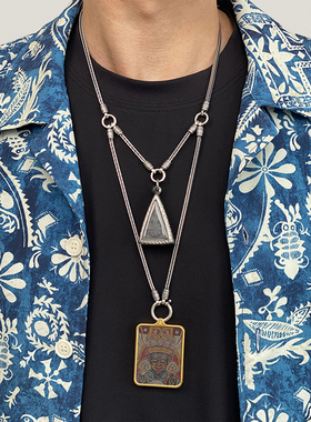 不拘925纯银泰国佛牌男士项链双挂三挂四挂五挂多挂脖子挂吸金星