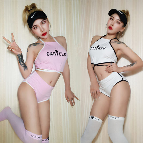嘻哈挂脖性感吊带夜店演出服新品